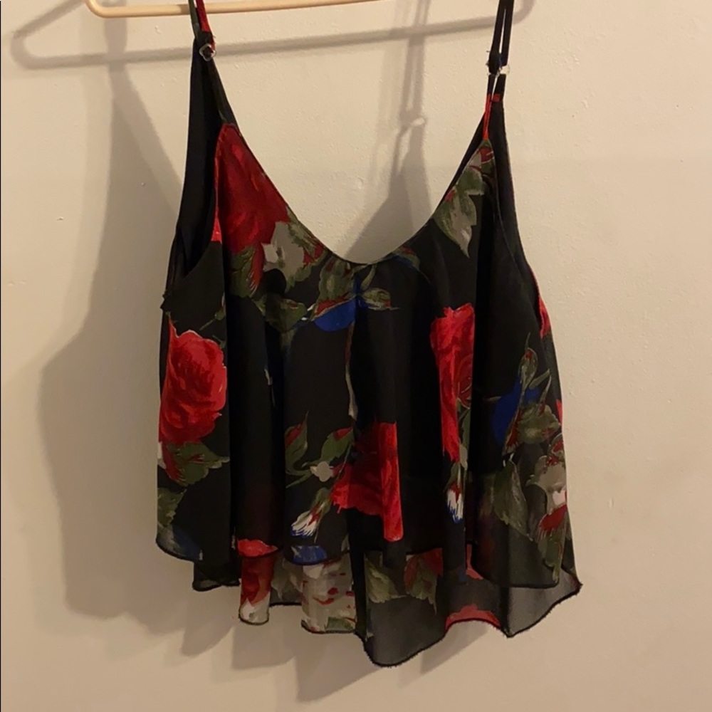 Charlotte Russe Flowey floral crop top